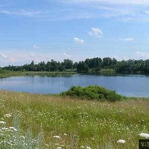 По правой стороне дороги остается озеро Луковское.