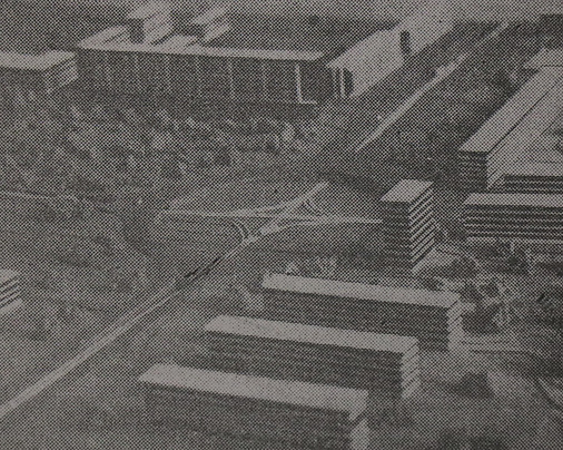 Проект реконструкции площади Черняховского 1964 года. Витебский рабочий, 1 января 1965 года