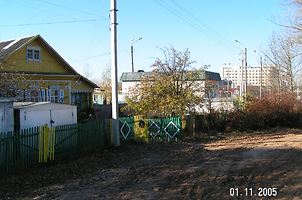 Частные дома в Билево вдоль Московского проспекта.Фото Сергея Мартиновича