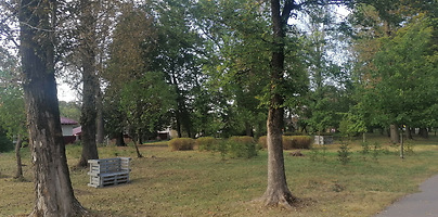 Скамейки в парке железнодорожников. Фото Сергея Мартиновича