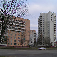 Перекресток проспекта Строителей и улицы Петруся Бровки в 2009 году. Фото Сергея Мартиновича